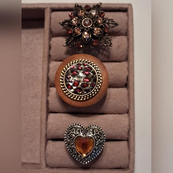 Statement Rings Adjustable Lot Bundle Of 3 - Picture 1 of 5